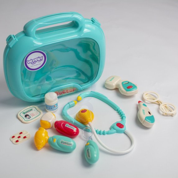 WOOPIE medicininis rinkinys Mažas Daktaras Daktaras Deimantinėje lėkštėje Šviesa Garsas + Priedai