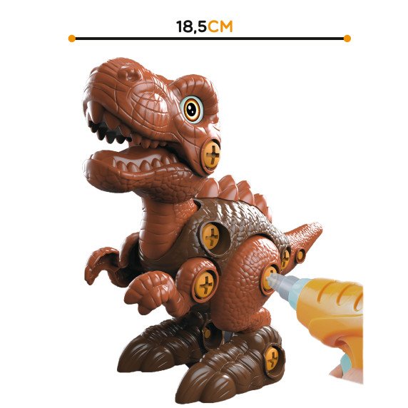 WOOPIE Dinozaurų sukimasis statybos rinkinys + Gręžtuvas 31 vnt.