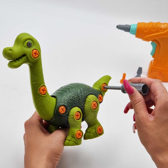 WOOPIE Dinozaurų rinkinys su sukimu + gręžtuvas, 31 vnt.