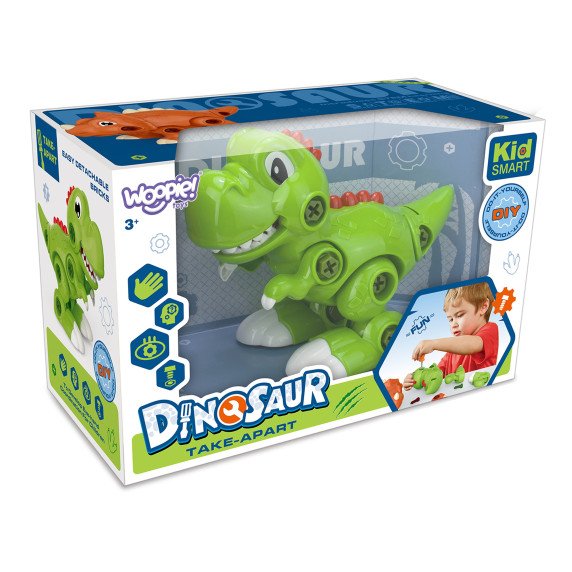 WOOPIE Dinozaurų surinkimo rinkinys su suktuvu + suktuvas