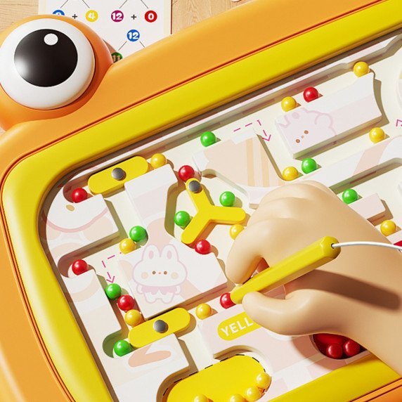 WOOPIE Montessori magnetinis lentos krabas labirintas oranžinė