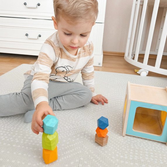 WOOPIE GREEN dėžė XXL Montesorio edukacinė 7in1 jutimo dėžė 31-36 mėn. FSC