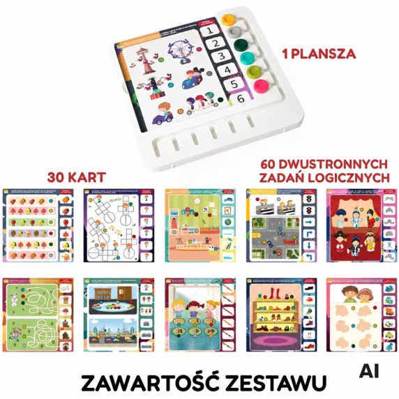 WOOPIE Rinkinys iš 60 logikos žaidimų, 3+ metų vaikams.