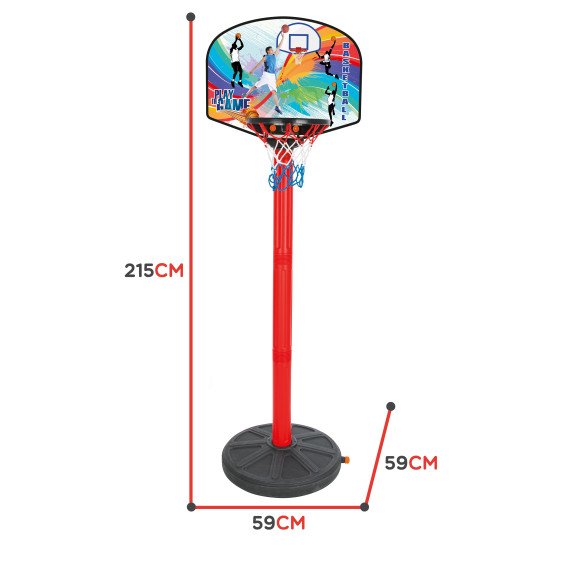 WOOPIE Krepšinio rinkinys 215 cm + Kamuolys