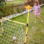 WOOPIE 2-in-1 Krepšinio rinkinys: Futbolo vartai + kamuoliai ir pompa