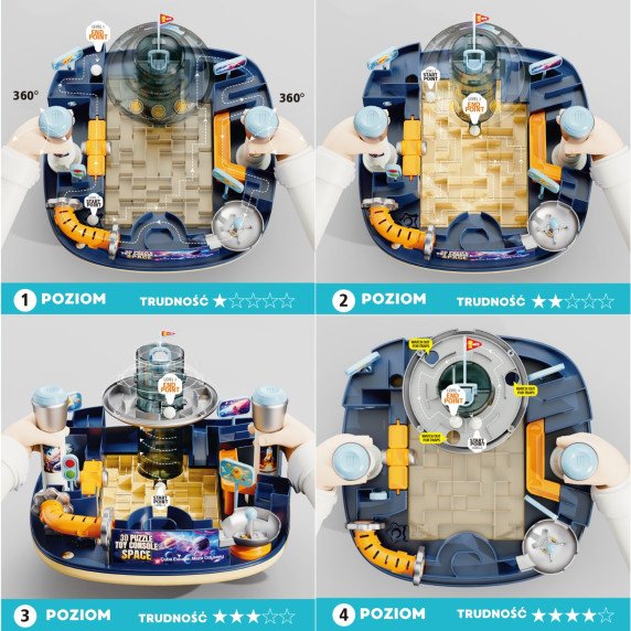 WOOPIE Kosminis Labirintas 3D Arkadinė Žaidimų Konsolė
