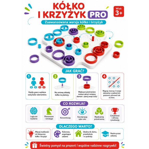 WOOPIE IQ Logikos žaidimas Strateginis smegenų lavinimas Žaidimas Kabučių 36 vnt.