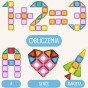 WOOPIE Magnetiniai Statybiniai Blokai 3D Edukacinis Rinkinys Pilis Transporto Priemonės 110 vnt.