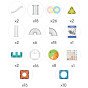 WOOPIE Magnetinės Konstrukcijų Blokėlių 3D Mokomasis Rinkinys Kambarių Traukinys 126 vnt.