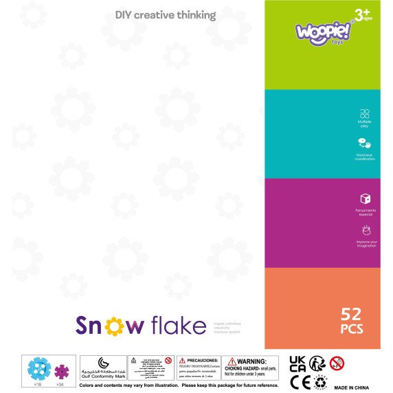 WOOPIE Statybos Blokai Blyneliai Eriniai 52 vnt.