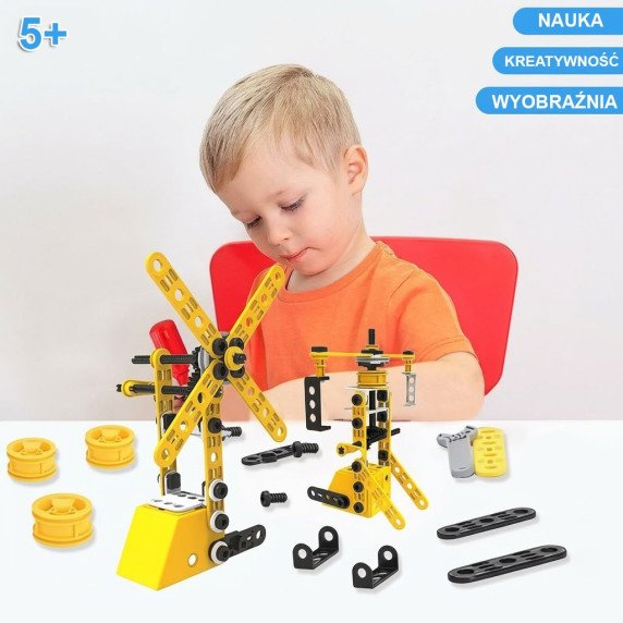 WOOPIE Automobilių 8-in-1 Konstrukcijos Rinkinys STEAM Plytelės