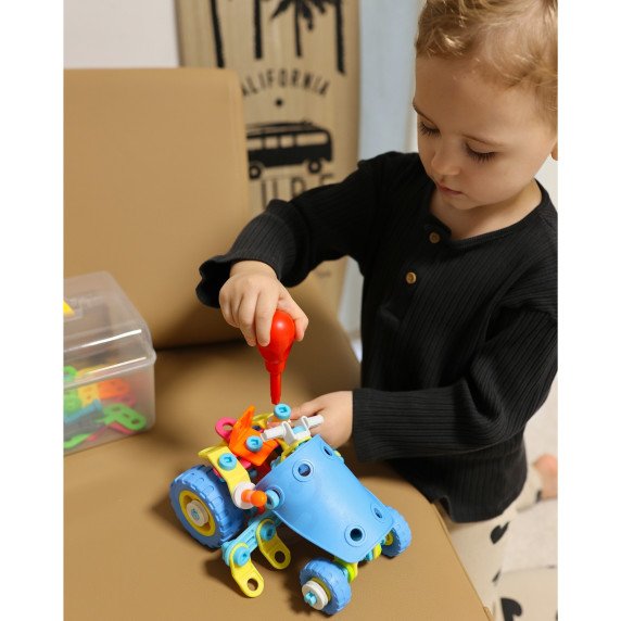 WOOPIE 6-in-1 STEM Transporto Konstruktorius su Kūno Dalimis