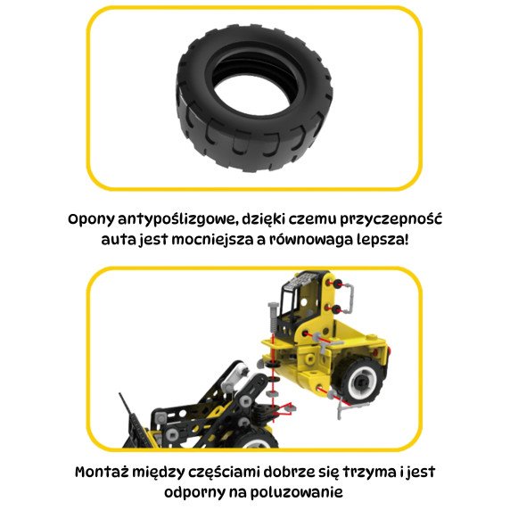 WOOPIE statybos rinkinys Statybos transporto priemonės STEAM 6in1 223 vnt.