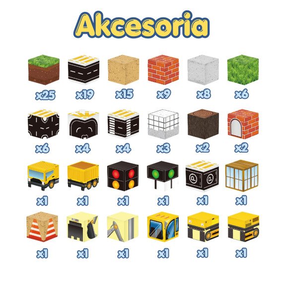 WOOPIE Magnetiniai statybos blokai Statybvietė 115 vnt.