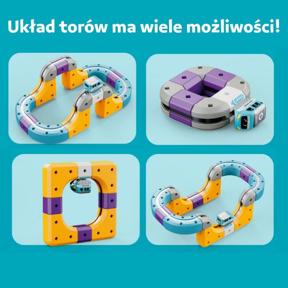 WOOPIE Magnetinis Traukinių Kelio Konstrukcijos Rinkinys su Priėjimo Efektu 38 vnt.