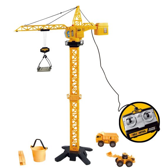 WOOPIE Nuotolinio valdymo krautuvas 103cm R/C sunkvežimis ekskavatorius + 4 priedai.
