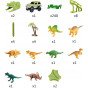 WOOPIE XXL Dinozaurų automobilių trasa 240 vnt.