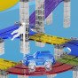 WOOPIE Magnetinis Automobilių Lenktynių TAKELIS + Automobilis 76 vnt.