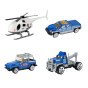 WOOPIE Garažas daugiaaukštis policijos automobilių slidinėjimo su helikopteriu stovėjimas.