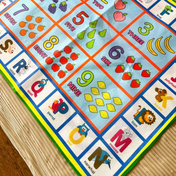 WOOPIE 2-in-1 vandens tapybos kilimas XXL Dvigubos puses Gyvūnai