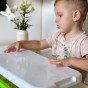 WOOPIE Kinetic Sand 1,5 kg rinkinys XXL Gyvūnai ZOO Safari stalas su formomis