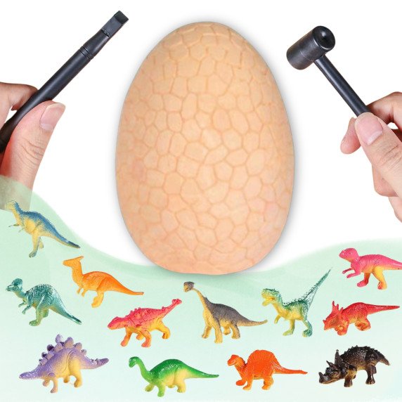 WOOPIE Dinozaurų Kiaušinių Iškasimo Archeologo Rinkinys, skirtas iškasti 12 dinozaurų