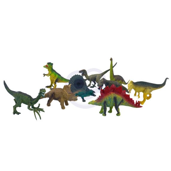 WOOPIE Dinozaurų figūrėlių rinkinys 16 vnt. + Kilimas + Skrynėlė