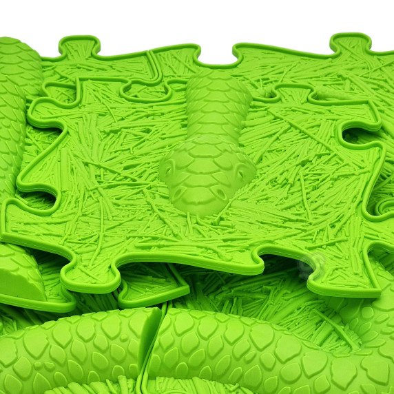 WOOPIE Jutiklinis Kilimas Ortopedinis Puzzle Gyvatė Žalia 6 vnt.