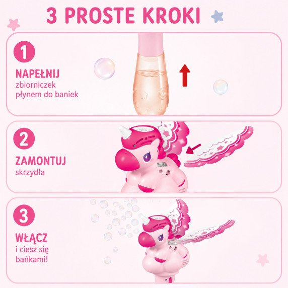 WOOPIE burbuliukų mašina Einhoras šautuvas Burbuliukų mašina lazdelė