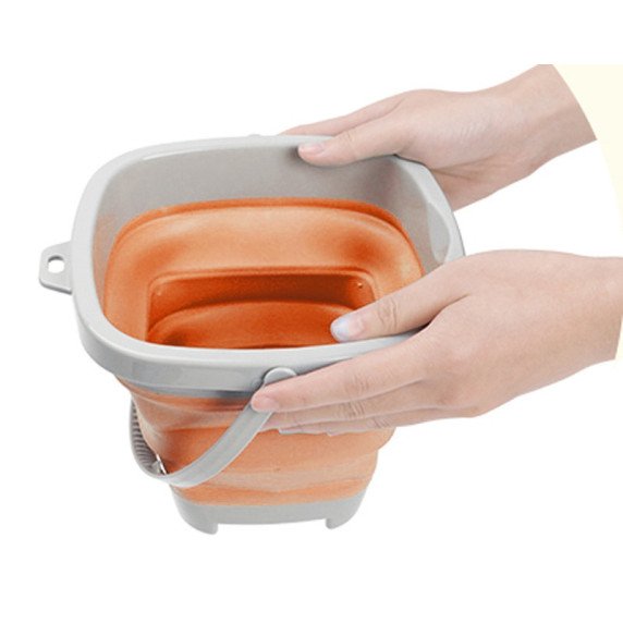 WOOPIE Sklankiojantis kibiras su šluote ir kastuvu rinkinys oranžinės spalvos