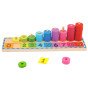 WOOPIE GREEN Montessori skaičiavimo ir spalvų mokymo dėlionė 56 vnt.