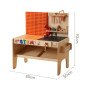 MASTERKIDZ Medinis STEAM darbastalis su priedais (85 x 50 cm)