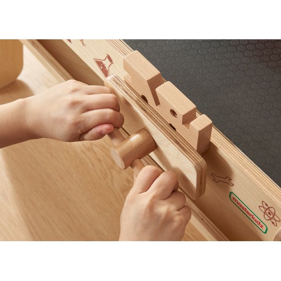 MASTERKIDZ Medinis dirbtuvių rinkinys XXL Montessori STEM su įrankiais + priedais