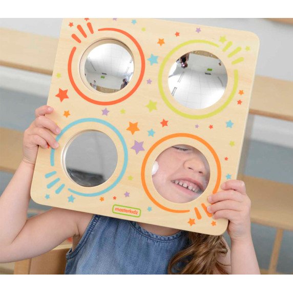 MASTERKIDZ Montessori jutimo veidrodis su lęšiais ir lenktais stiklais