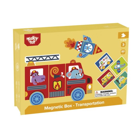 TOOKY TOY Montessori mokomasis dėlionės magnetinis dėžutė vaikams 80 vnt.