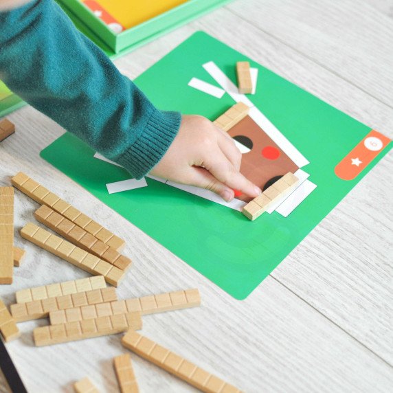 TOOKY TOY Mįslės Loginio Žaidimo Mįslės Magnetinės Kokybinės Plokštelės Vaikams 49 vnt.
