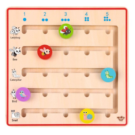 TOOKY TOY Medinis skaičiavimo gyvūnų mokymo žaidimas