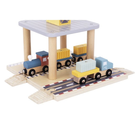 Medinis uosto kranas TOOKY TOY rinkinys