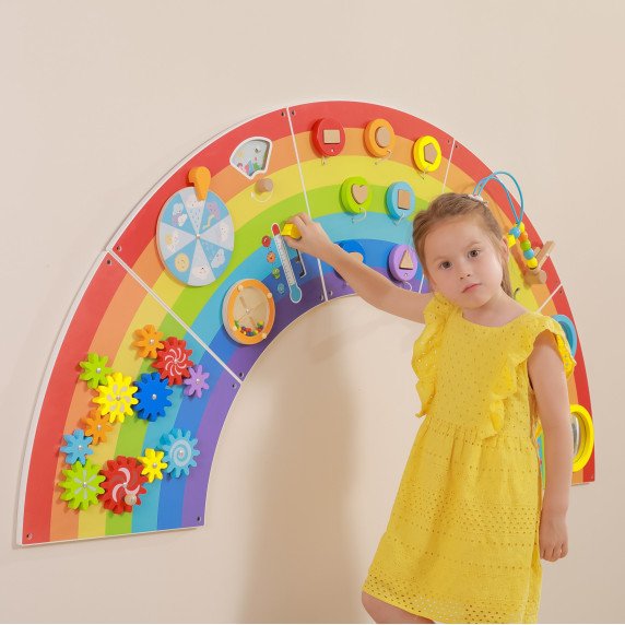 VIGA Medinis jutiklinio- manipuliavimo lenta EDU Rainbow FSC Sertifikatas