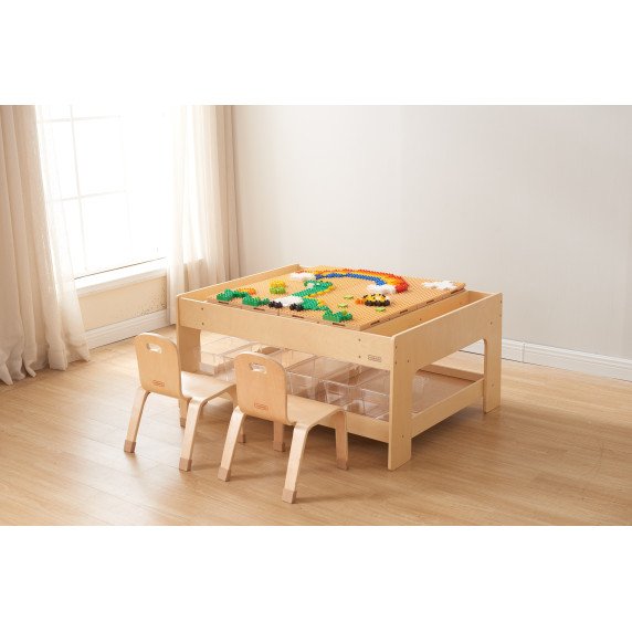 MASTERKIDZ Medinis mokomasis stalas + STEM Sienos priedai + 359 vnt.