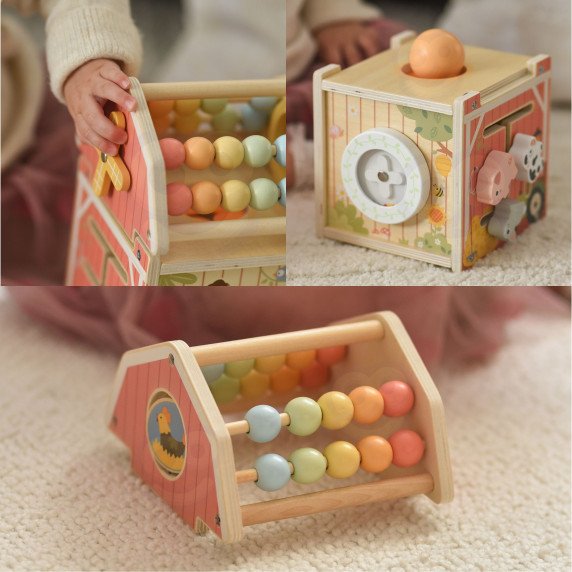 TOOKY TOY Medinis ūkininkijos ūkis veiklos rūšiaviklis Montessori skečiui