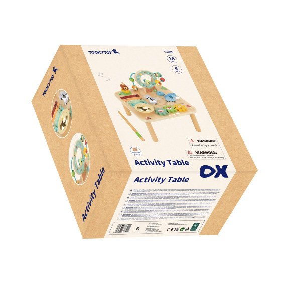 TOOKY TOY Medinis veiklos stalas Montessori cimbolai