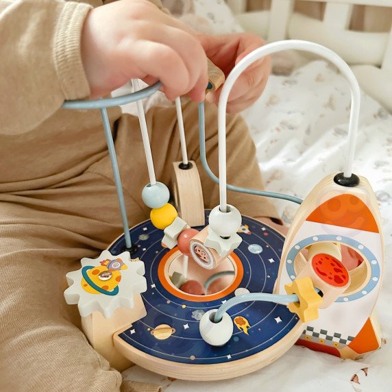 TOOKY TOY Medinis Raketos variklio kilpa labirintas