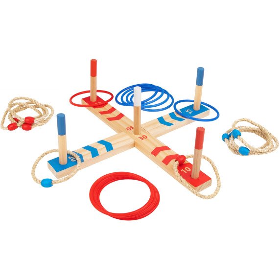 TOOKY TOY Medinis linksnių kryžiaus žaidimas Arcade Ring Cross Game