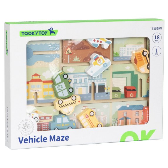 TOOKY TOY Medinis Lankstumo mašinos galvosūkis