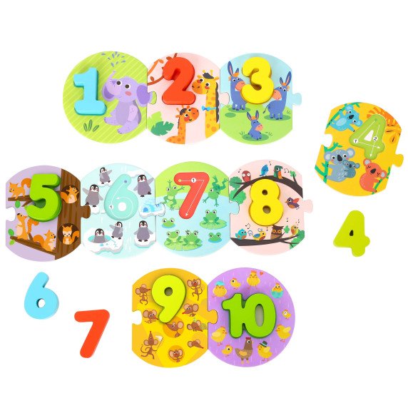 TOOKY TOY Mokomasis galvosūkis Montesorio skaičiavimo mokymas