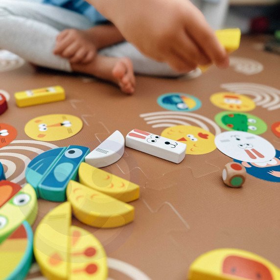TOOKY TOY Įgūdžių žaidimas Su gyvūnų blokais FSC sertifikuoti