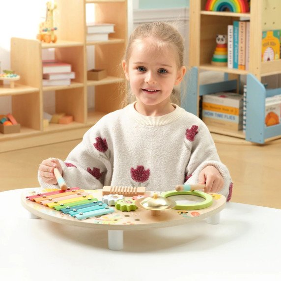 TOOKY TOY Daugiafunkcinis Instrumentų Muzikos Centras Ksilofonas Ratų Grotuvas Būgnas Simbalas Valgomoji Įranga