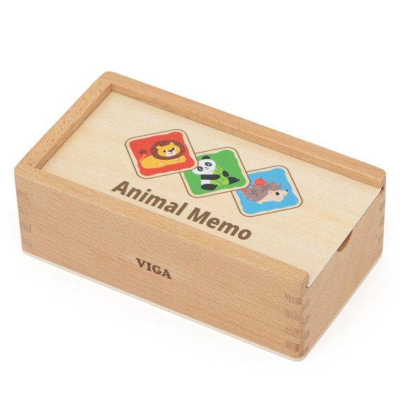 Viga Medinis Atminties Žaidimas Memo Gyvūnai Mokomasis Vaikams nuo 3 metų