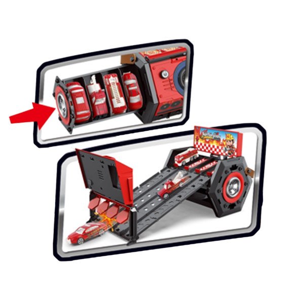 WOOPIE „Surfurious“ slėnio trasa 2in1 garsiakalbis + 2 automobiliai